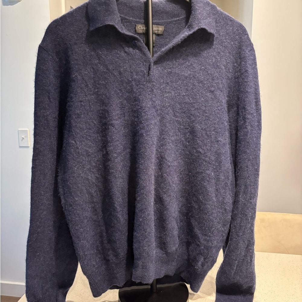 Christian Lacroix | Navy 100% Cashmere Sweater, Men’s Size M